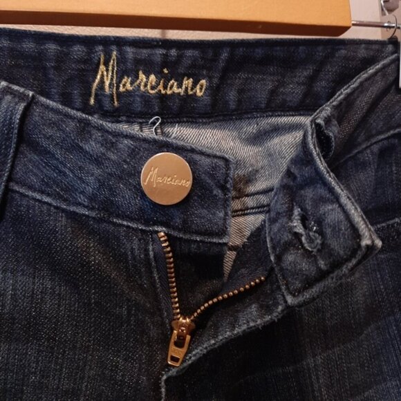 Marciano Low Rise Jeans Slim Straight Leg Dark Wash Denim Womens Size 25 Blue - Picture 6 of 13